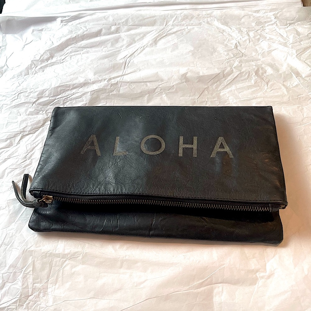 Aloha.  Aloha genuine leather clutch.